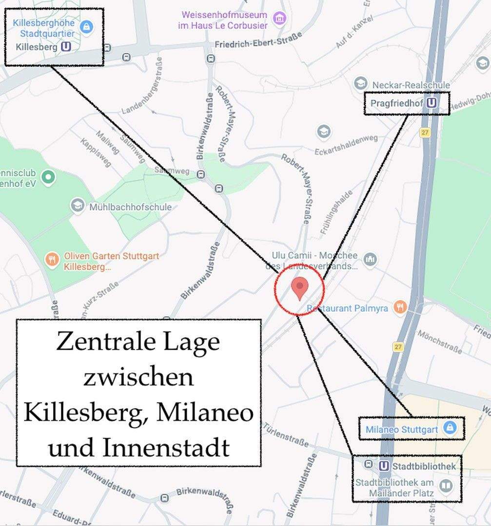 Spacious 3-Room Apartment with Additional Living Area – Stuttgart-Nord